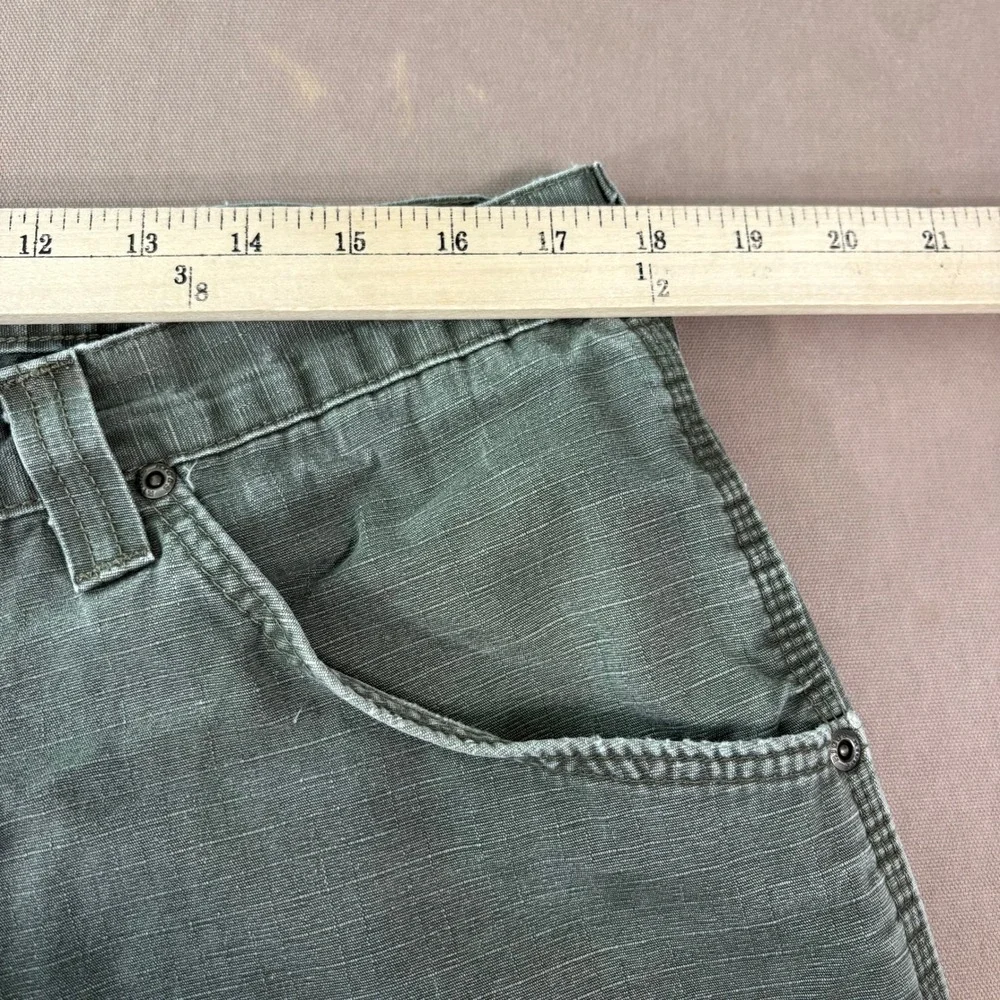 Wrangler RIGGS Ripstop Pants Mens 38x30 Green Workwear Carpenter Utility Jeans
